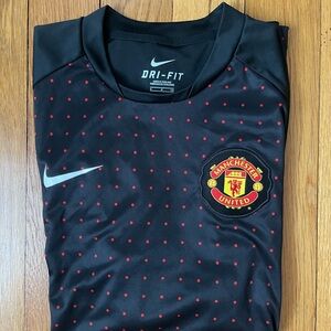 Nike Black and Red Manchester United Dri-FIT Jersey